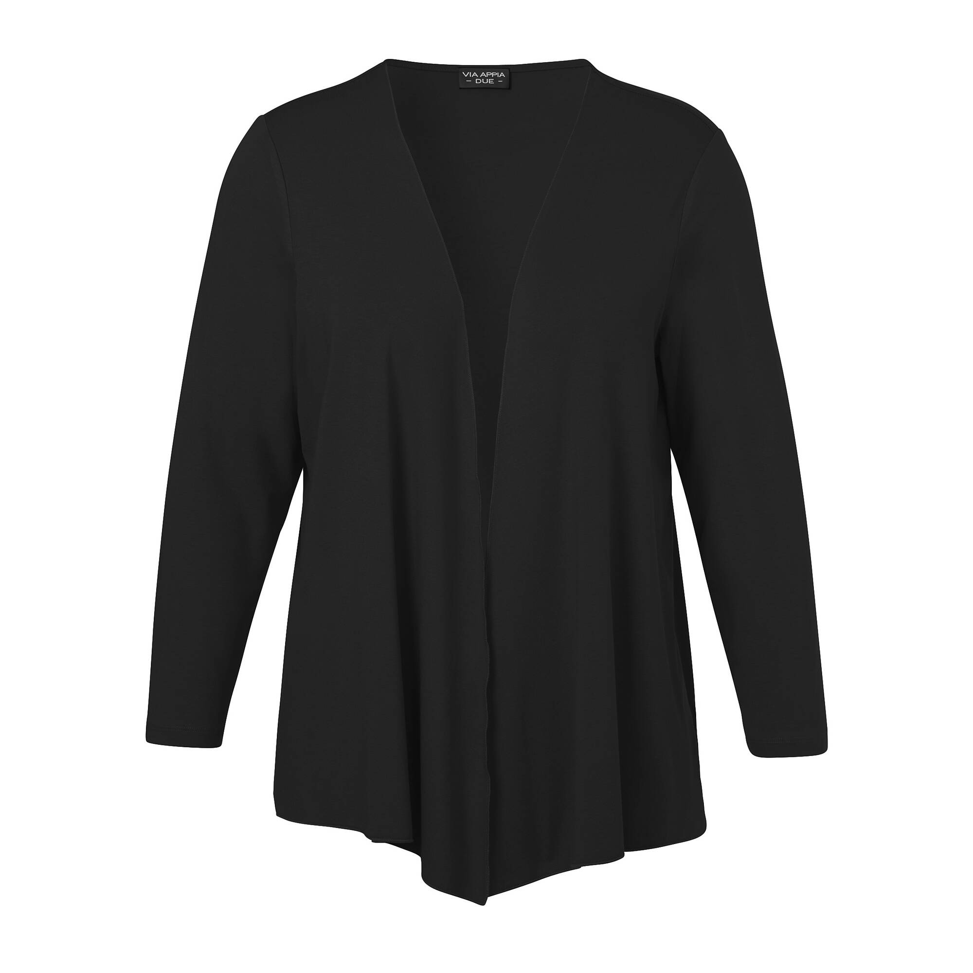 Leichte Jersey Jacke mit Wasserfall-Front