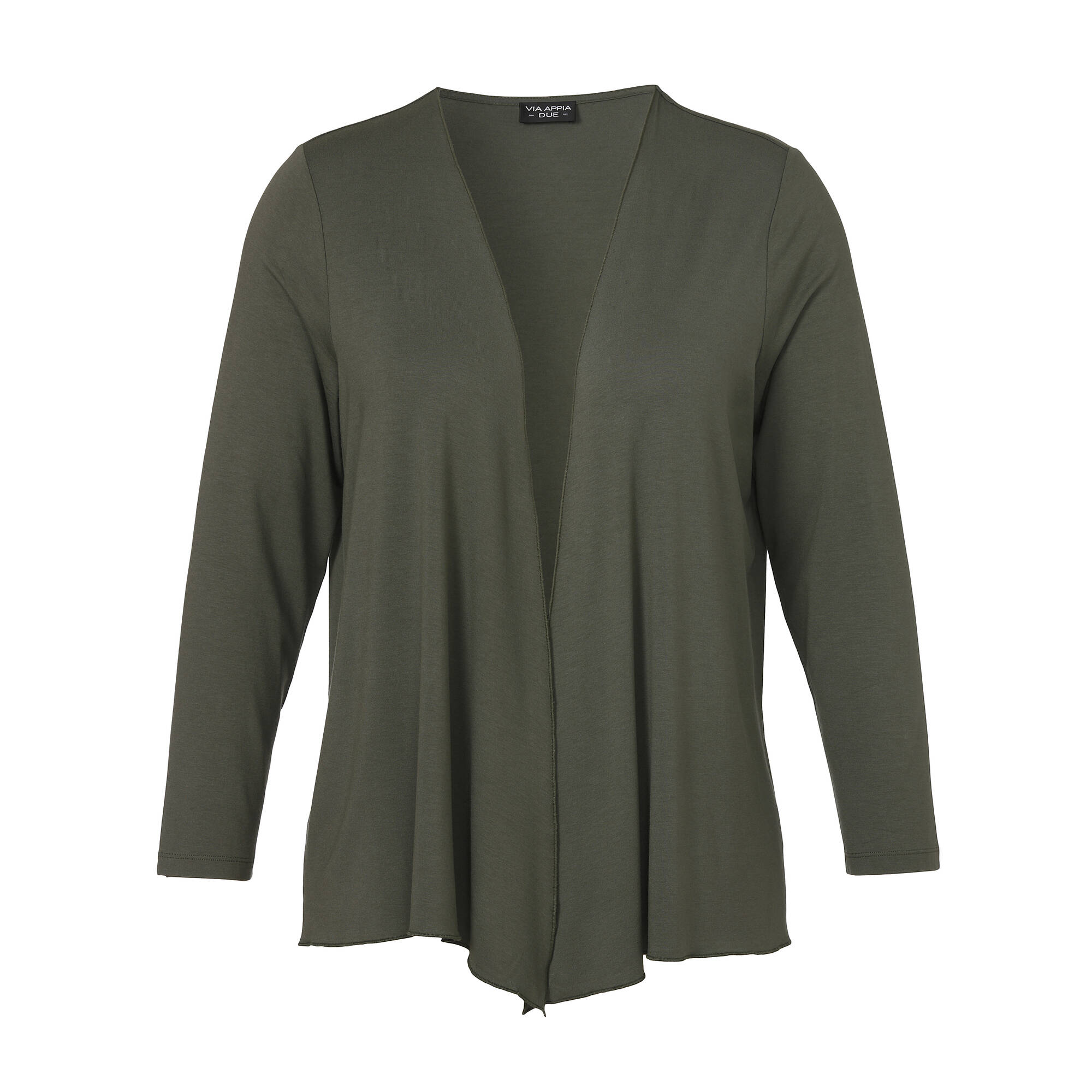 Leichte Jersey Jacke mit Wasserfall-Front