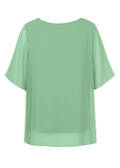 2-in-1 Chiffon Halbarmbluse mit eingenähtem Top / 
