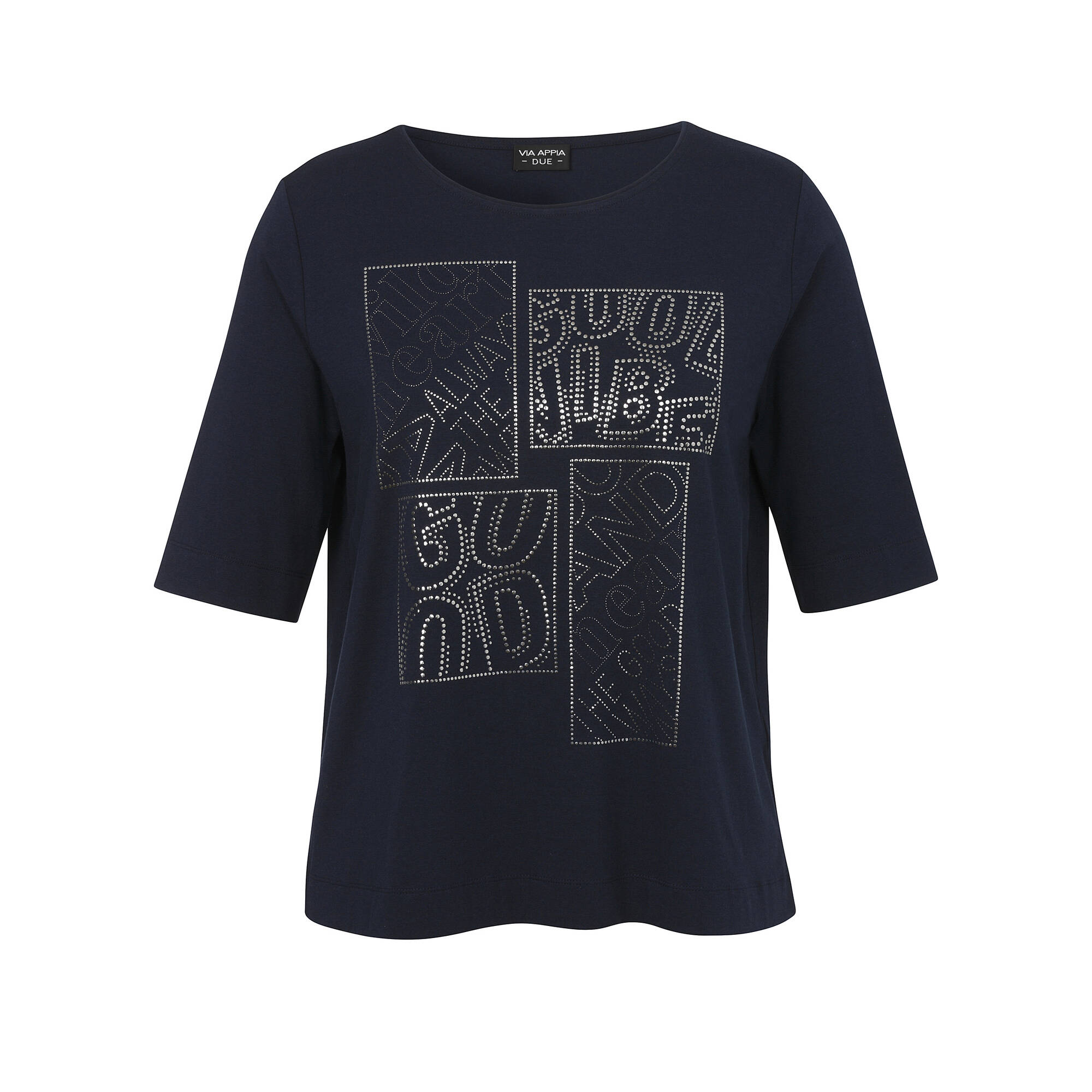 Supersoftes T-Shirt Uni mit geschmückter Front Supersoftes T-Shirt Uni mit geschmückter Front