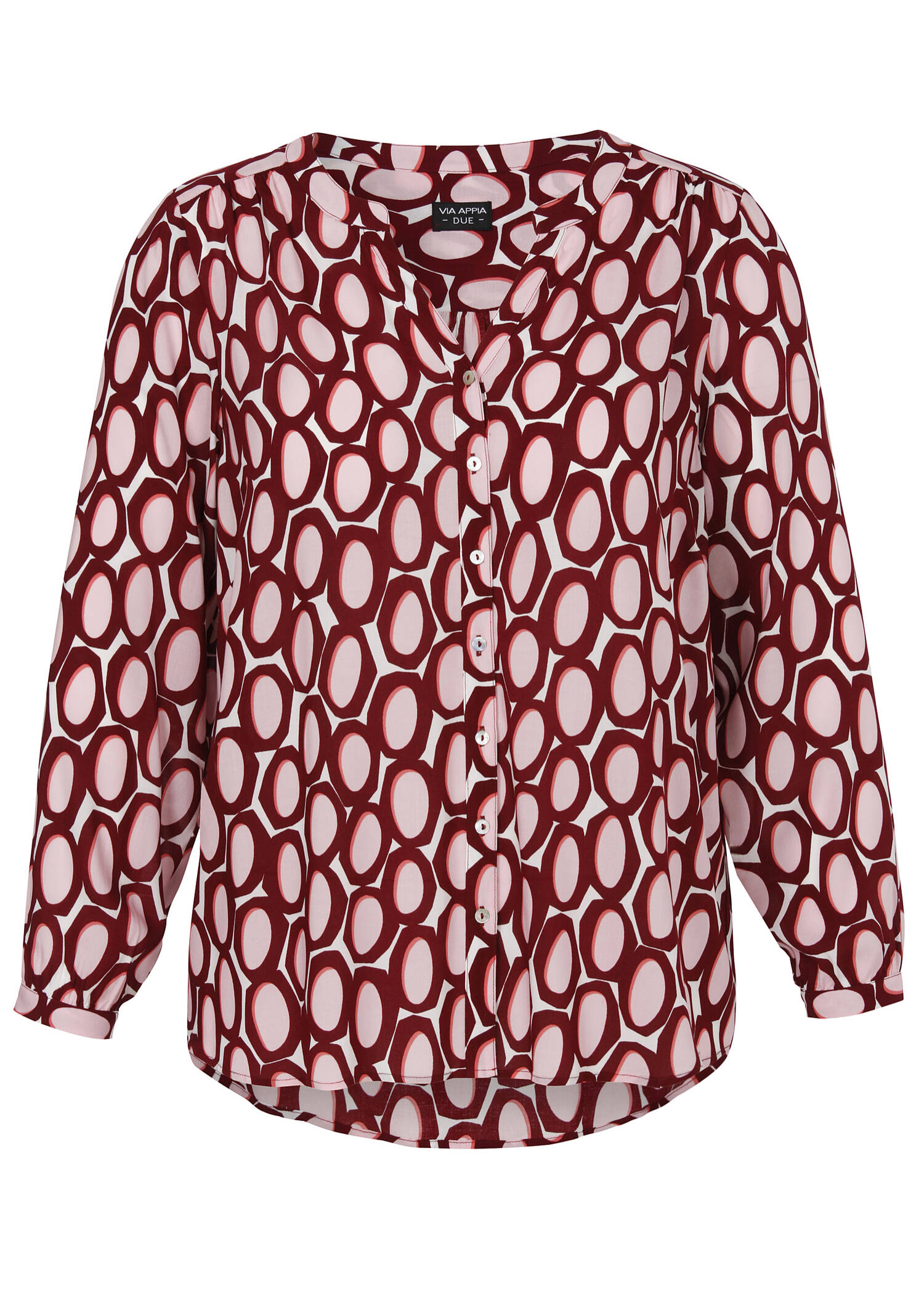 Print-Bluse aus reiner Viskose /