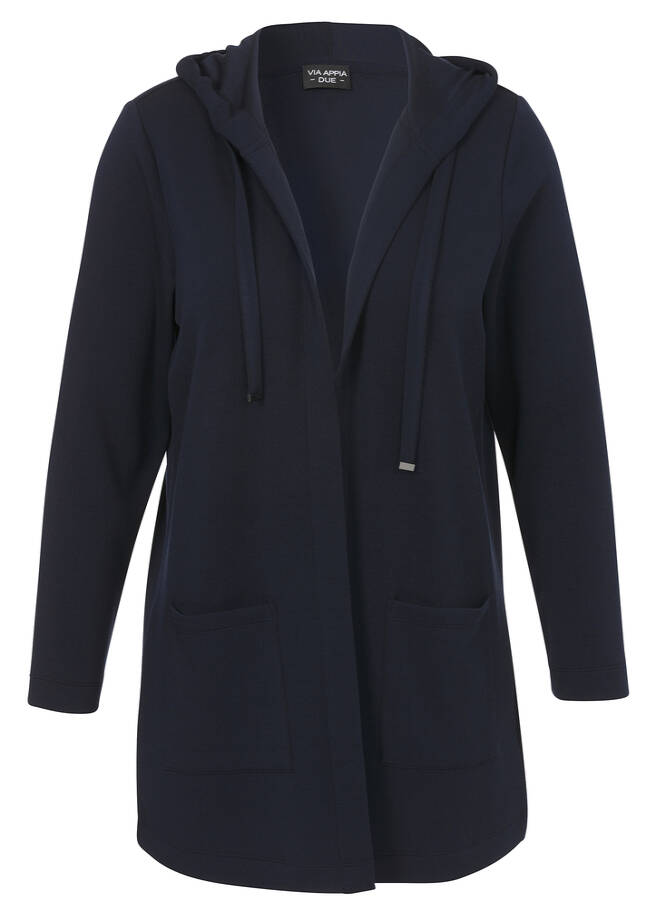 Offene Jacke mit Kapuze / 