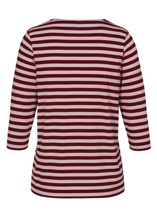 3/4-Arm-Shirt mit Streifen / 