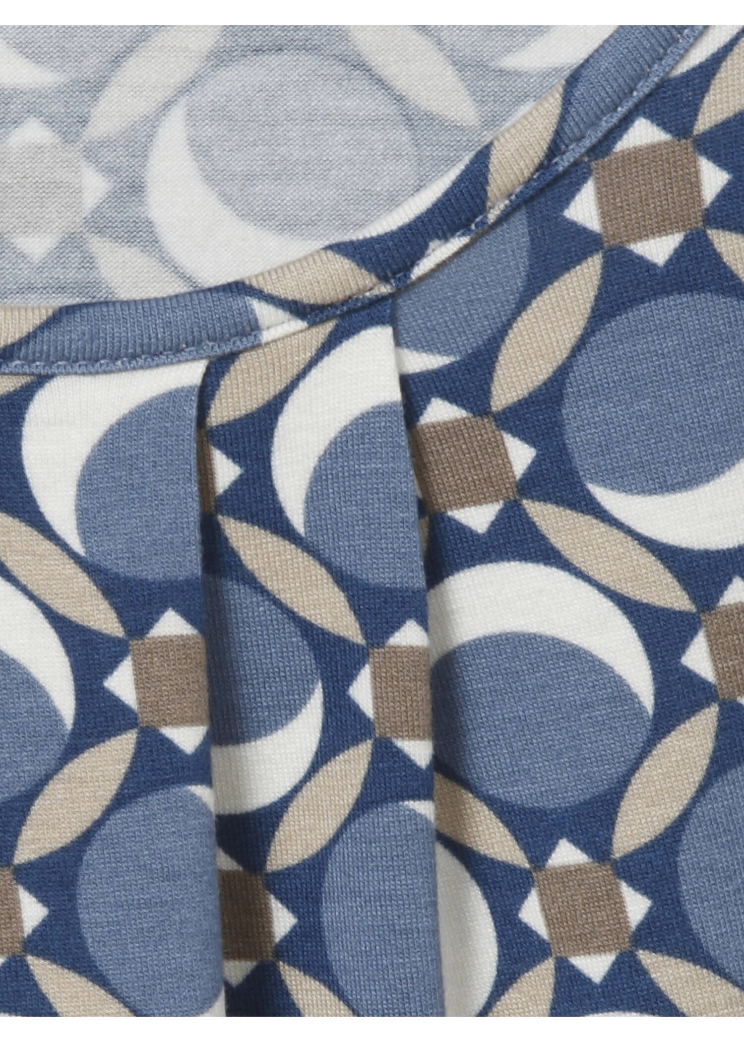 Allover-Print-Shirt mit Gummizugsaum /