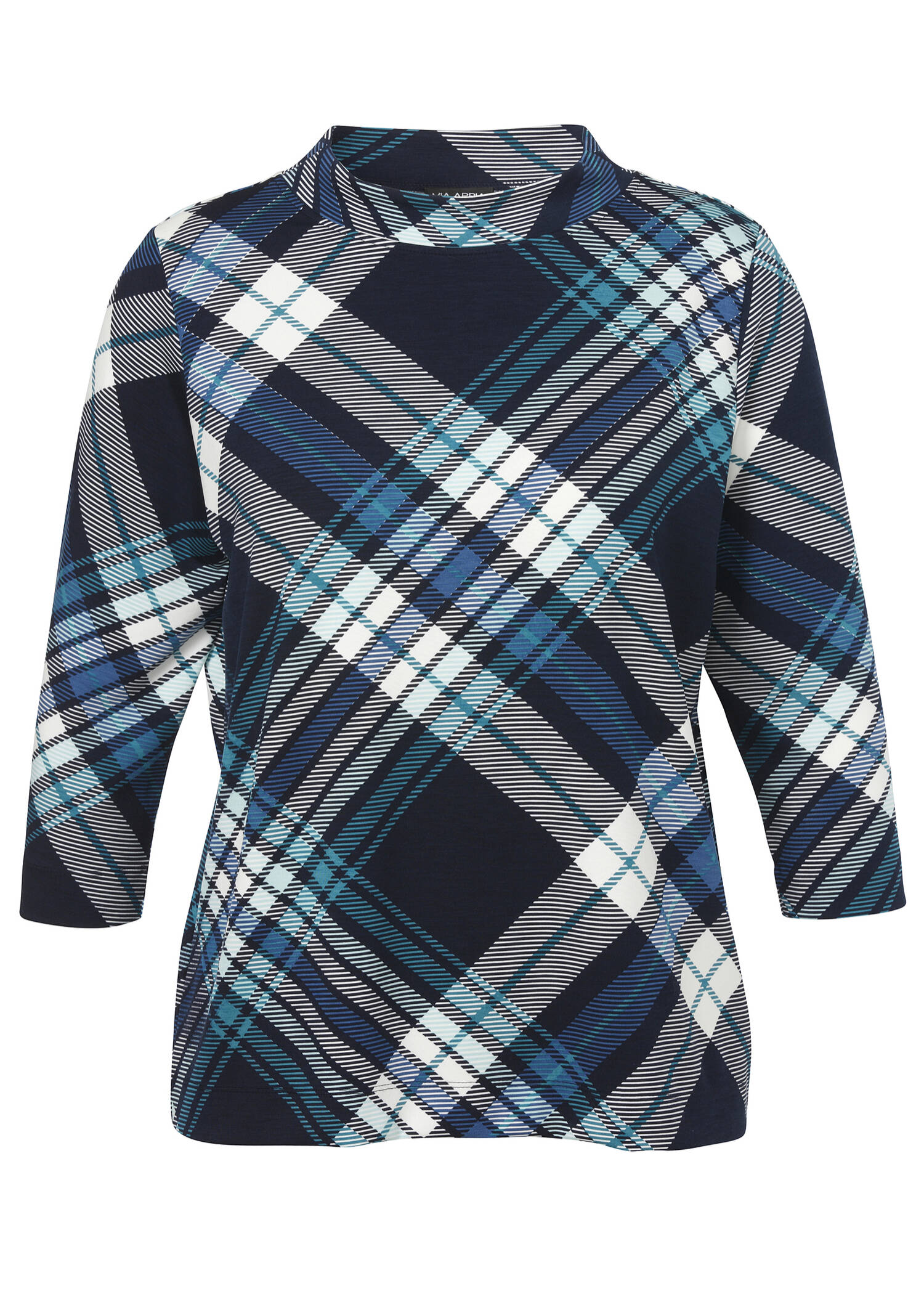 Stehkragen Sweatshirt mit Grafik-Print / 