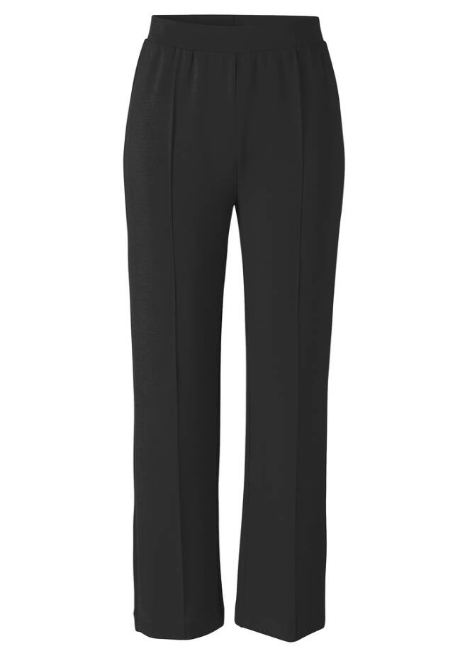 Edel-lässige Modern Jogg-Pants knöchellang schwarz Frontansicht