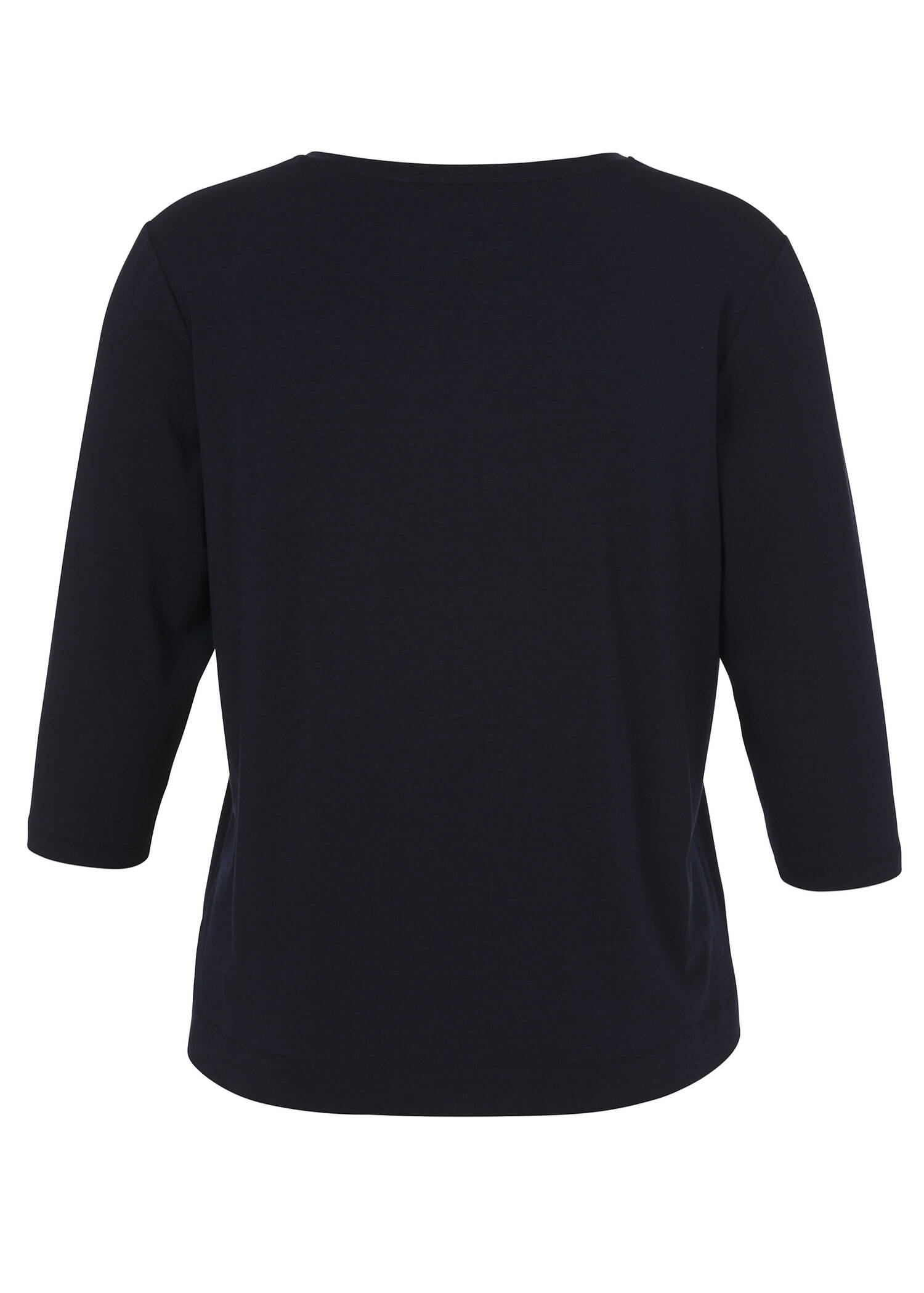 Supersoftes 3/4-Arm Shirt Marine mit Frontmotiv / 