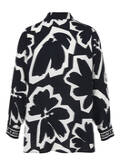 Viskose Hemdbluse Flower-Print / 