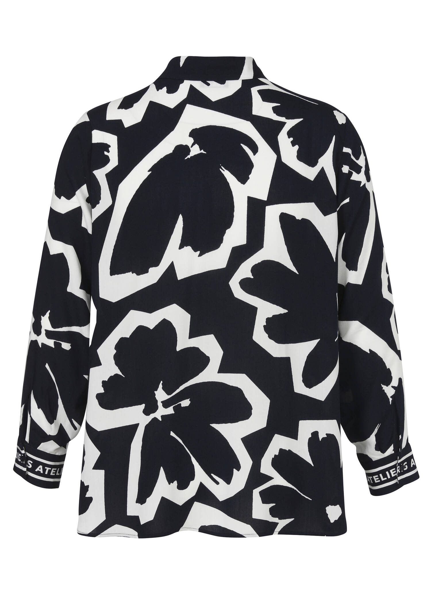 Viskose Hemdbluse Flower-Print / 