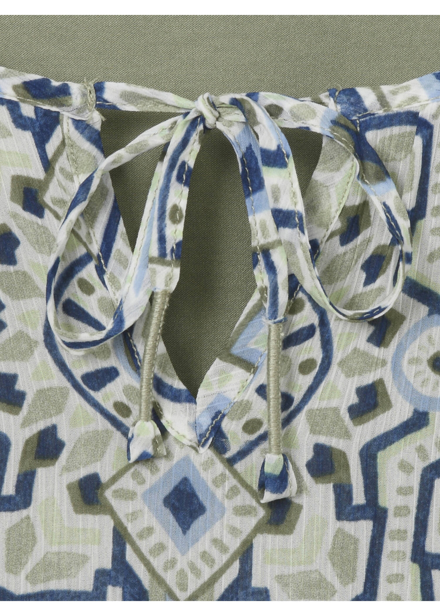 Feminine 3/4-Arm Print Bluse mit Gummizugbund / 