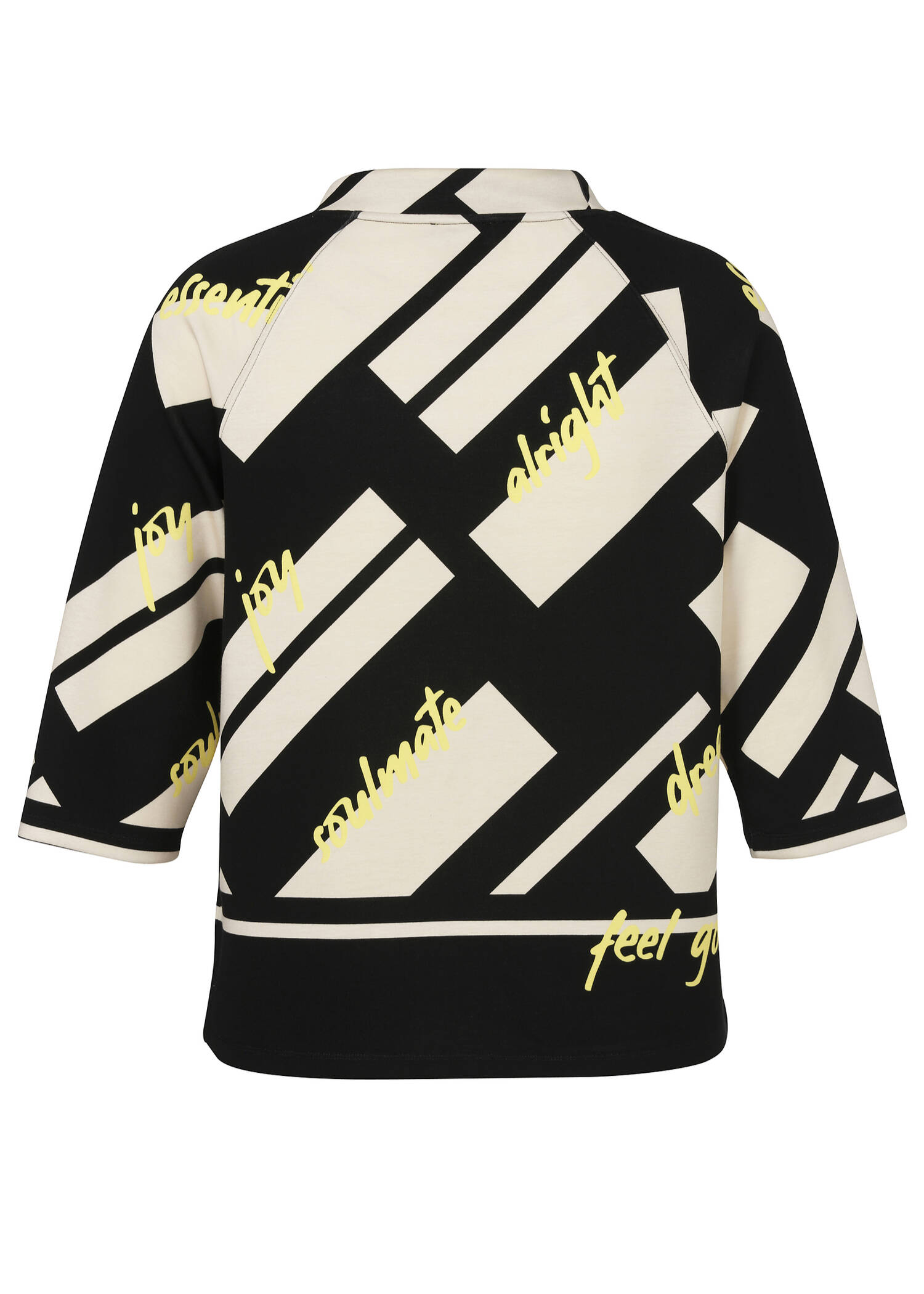 Scuba Print Sweatshirt mit 3/4 Ärmeln / 