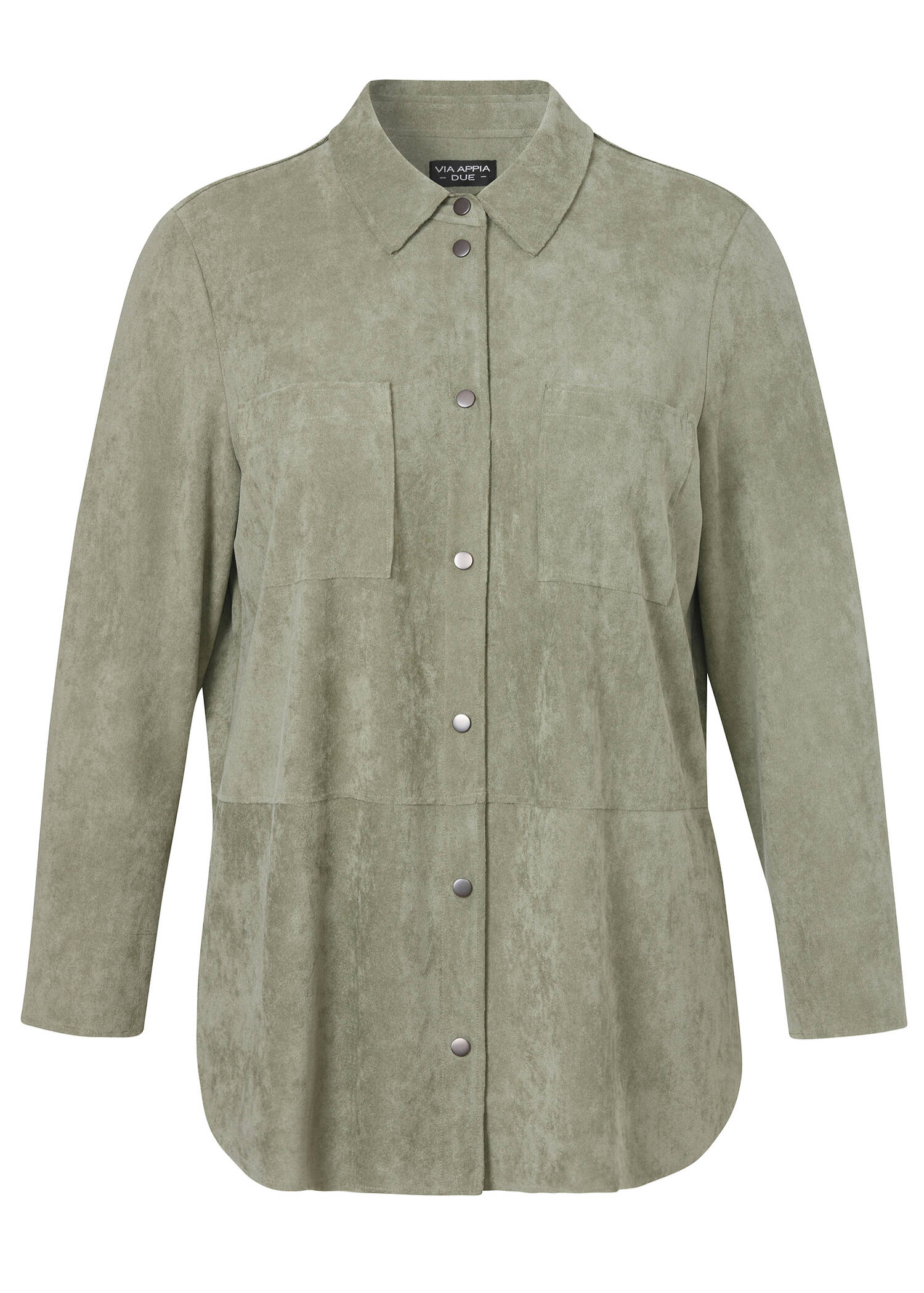 Modern Chic Bluse Veloursleder Imitat / 