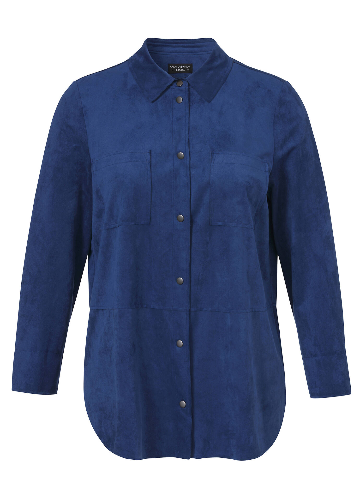 Modern Chic Bluse Veloursleder Imitat / 