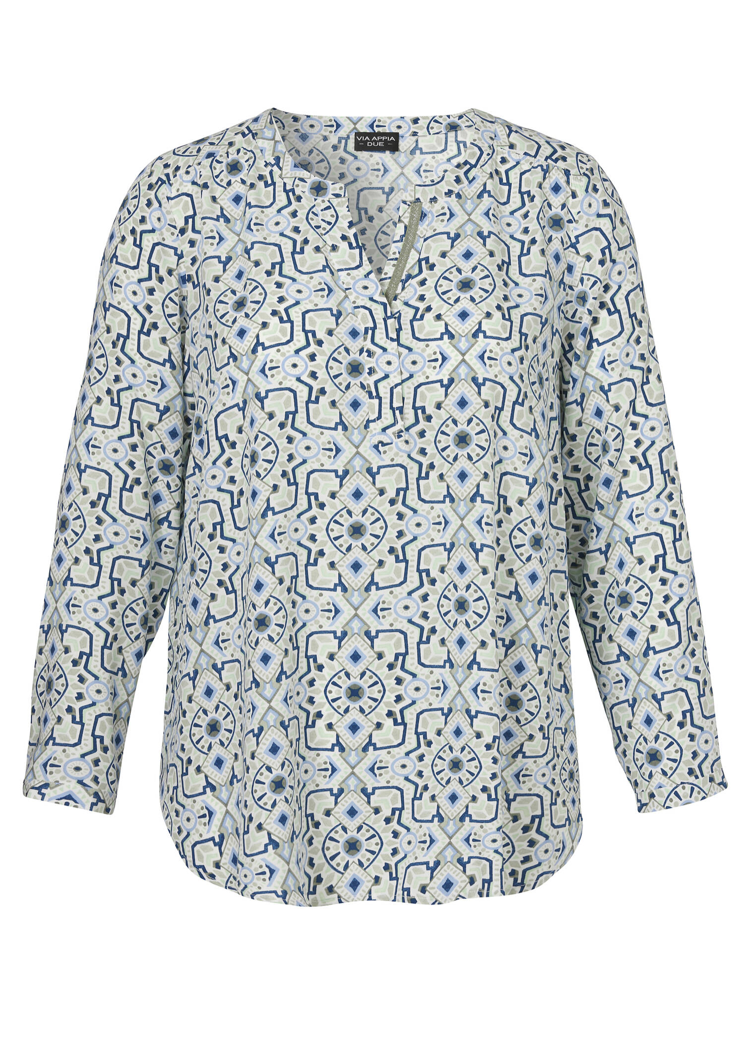 Feminine Viskose Print Schlupfbluse /