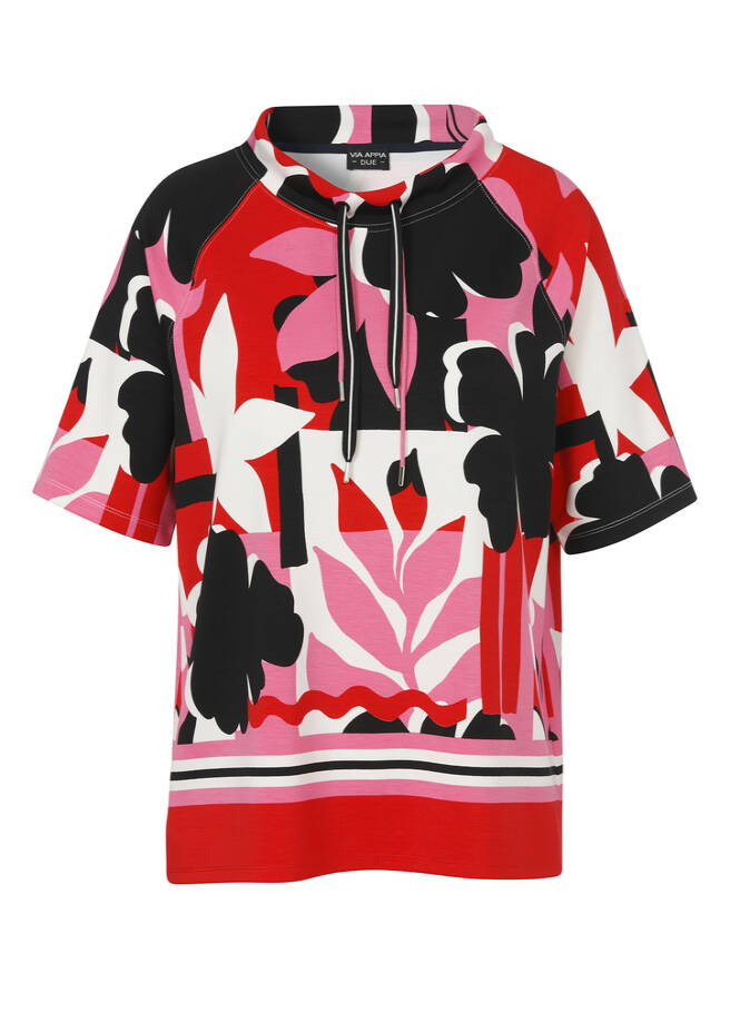 Halbarm-Sweatshirt Pink Multicolor pink multicolor Frontansicht