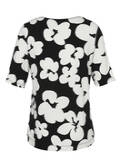 Viskose-Jersey Shirt mit Blumenmuster / 