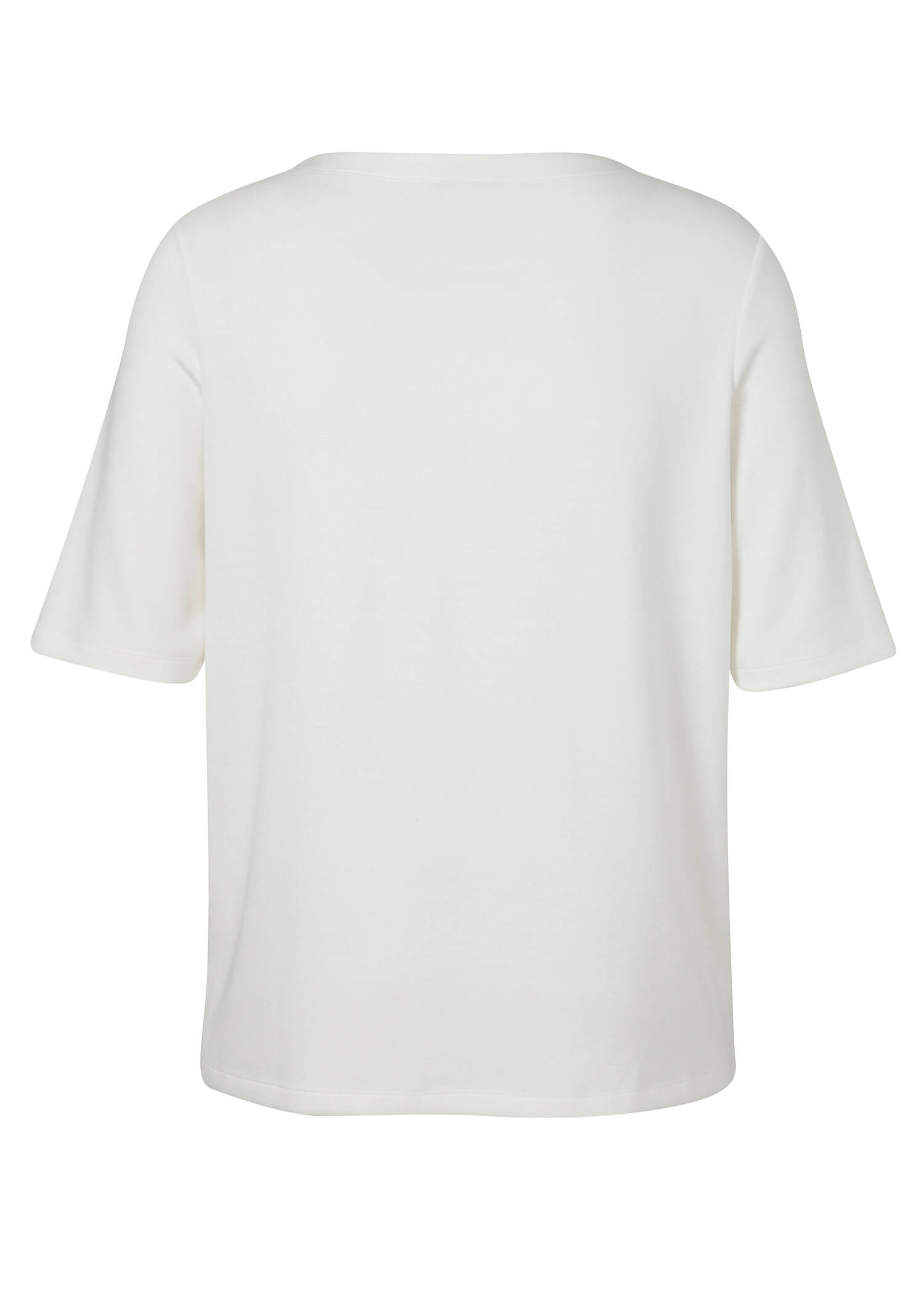 T-Shirt Uni mit tonigem Front-Motiv / 