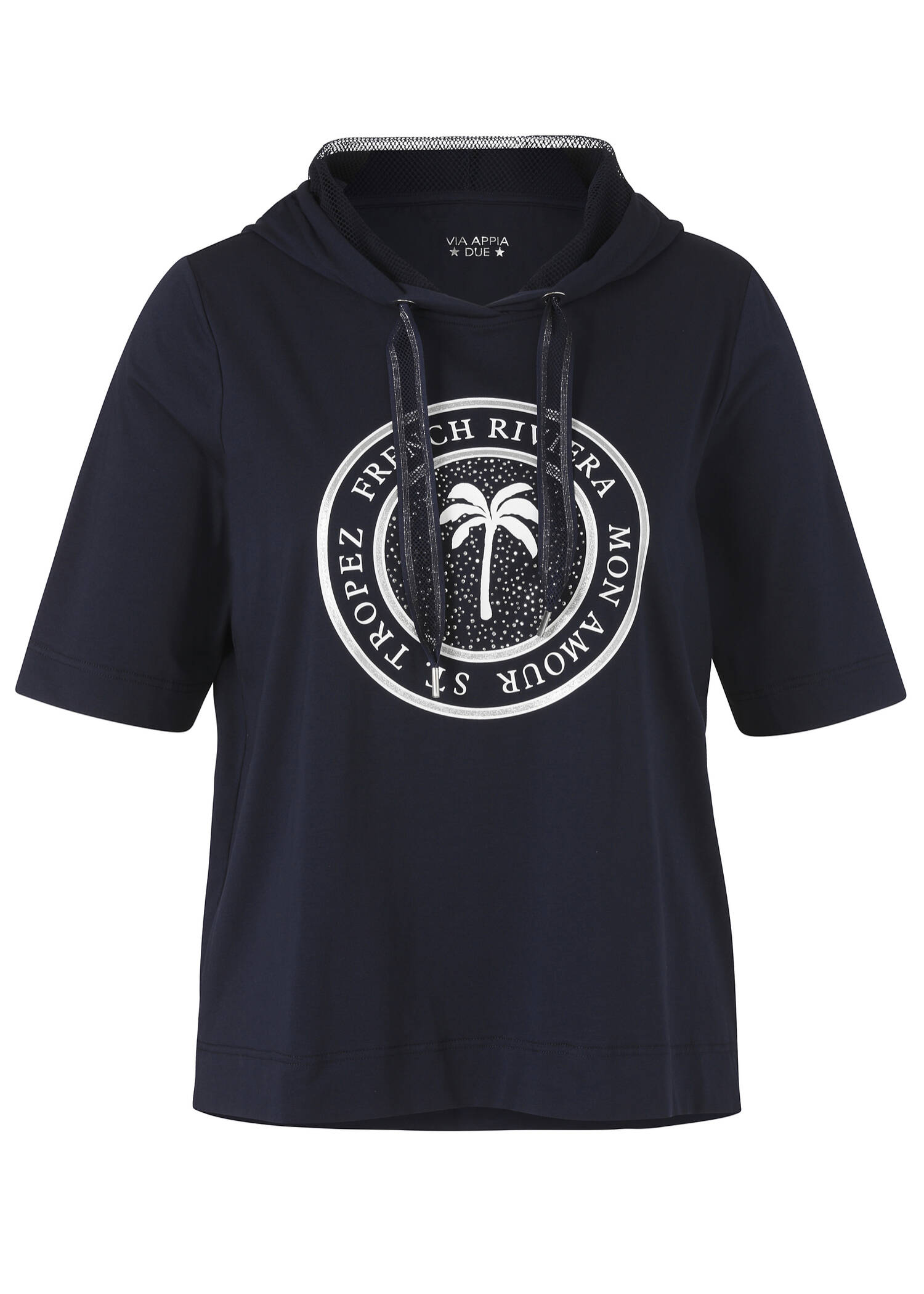 Softes Halbarm-Shirt mit Kapuze / 