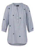 Zarte Baumwoll-Tunika mit Längsstreifen / 