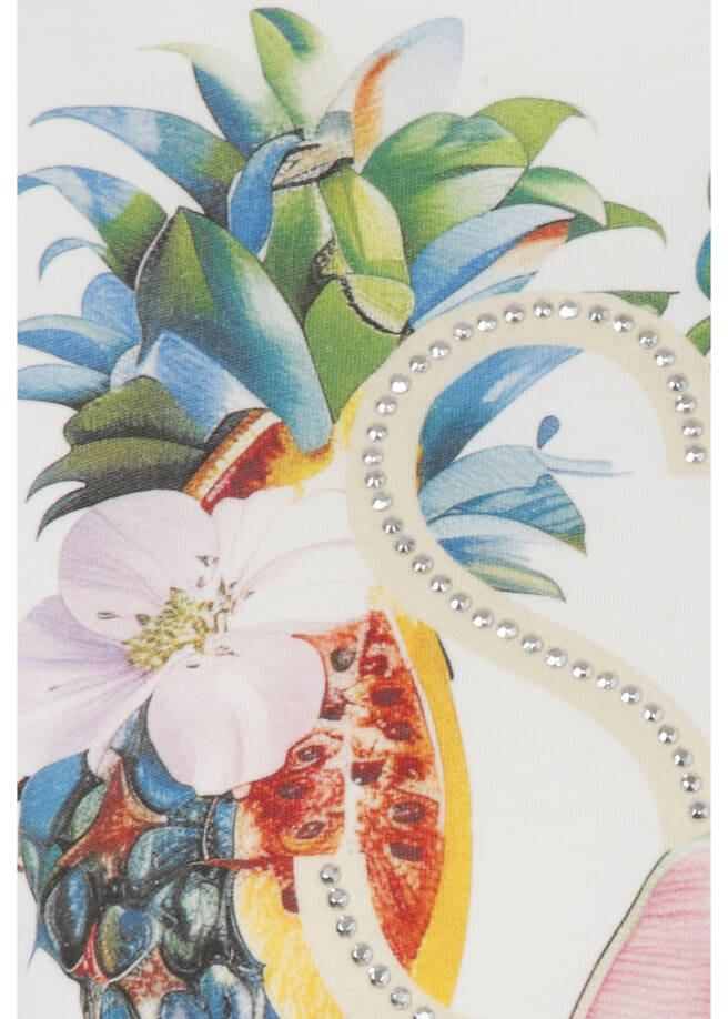 Softes Baumwoll-Shirt mit Früchte-Motiv / 