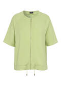 Sommerliche Halbarm-Sweatjacke mit Zipper /
