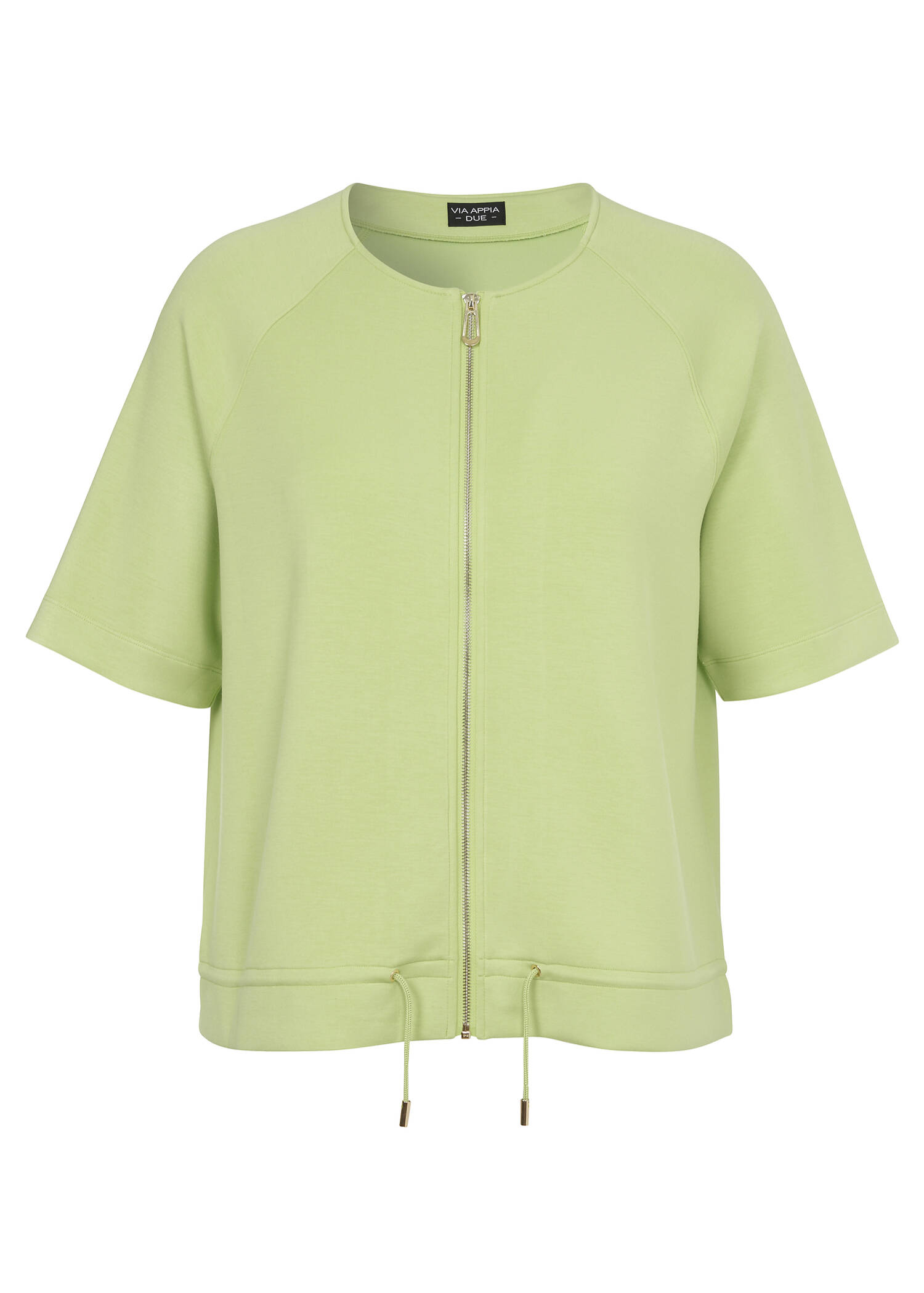 Sommerliche Halbarm-Sweatjacke mit Zipper /