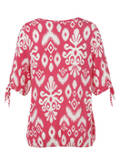 Viskose-Jersey-Shirt mit Gummizugsaum / 