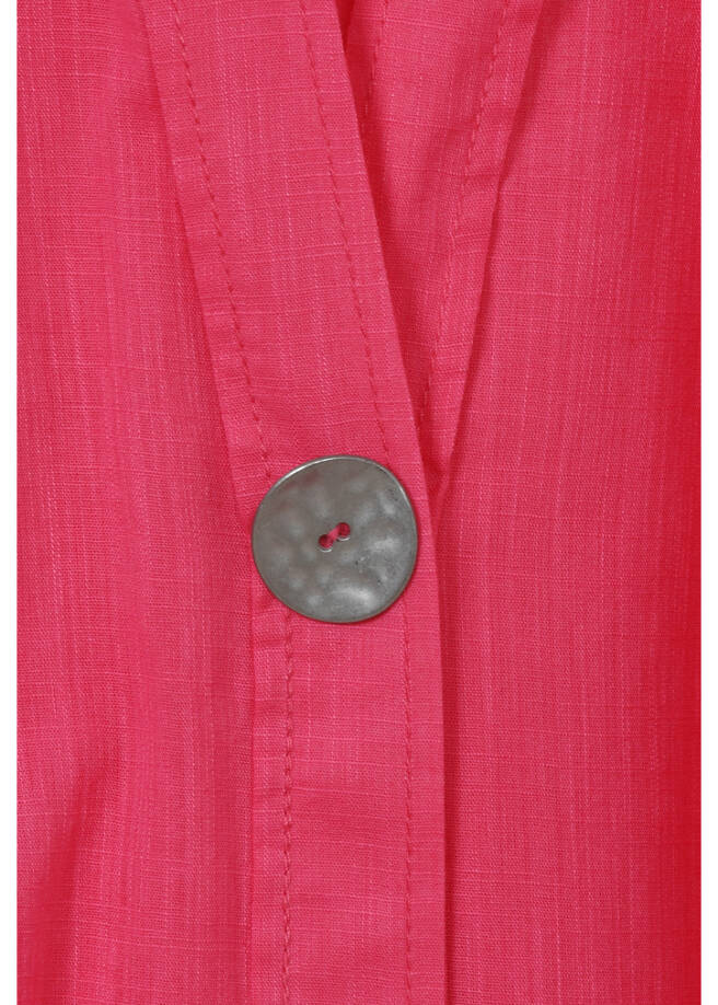 Luftiges Sommerkleid aus Baumwolle in Trendfarbe Flamingo / 