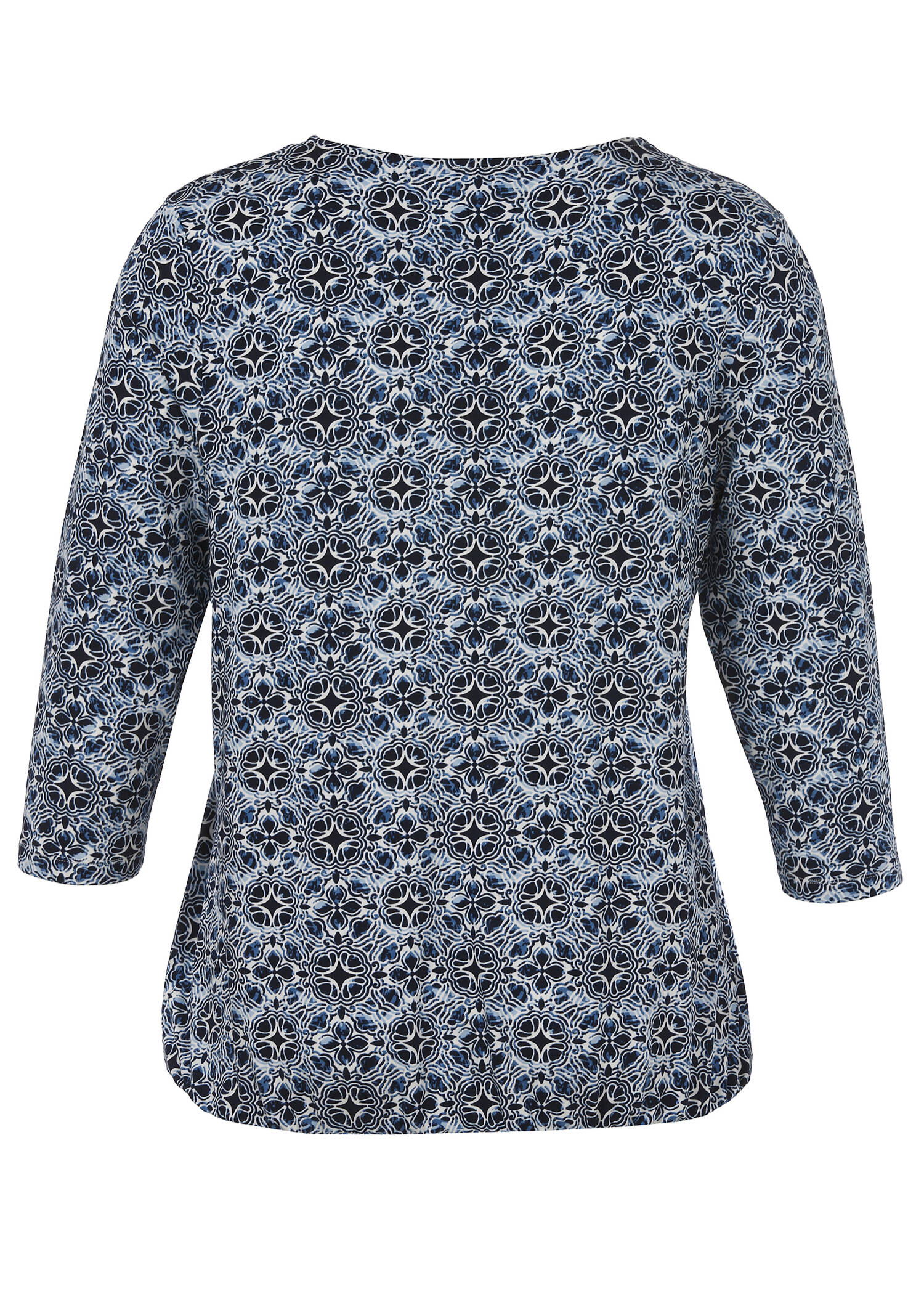 3/4-Arm Viskose-Jersey Shirt mit Gummizugbund / 