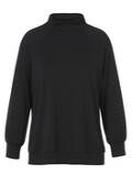 Stehkragen-Sweatshirt mit geschmückten Ärmeln /