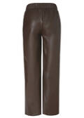 Chice Schlupfhose in Leder-Optik, weites Bein "Kaffee" /