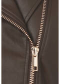 Chice Bikerjacke in Leder-Optik "Kaffee" /