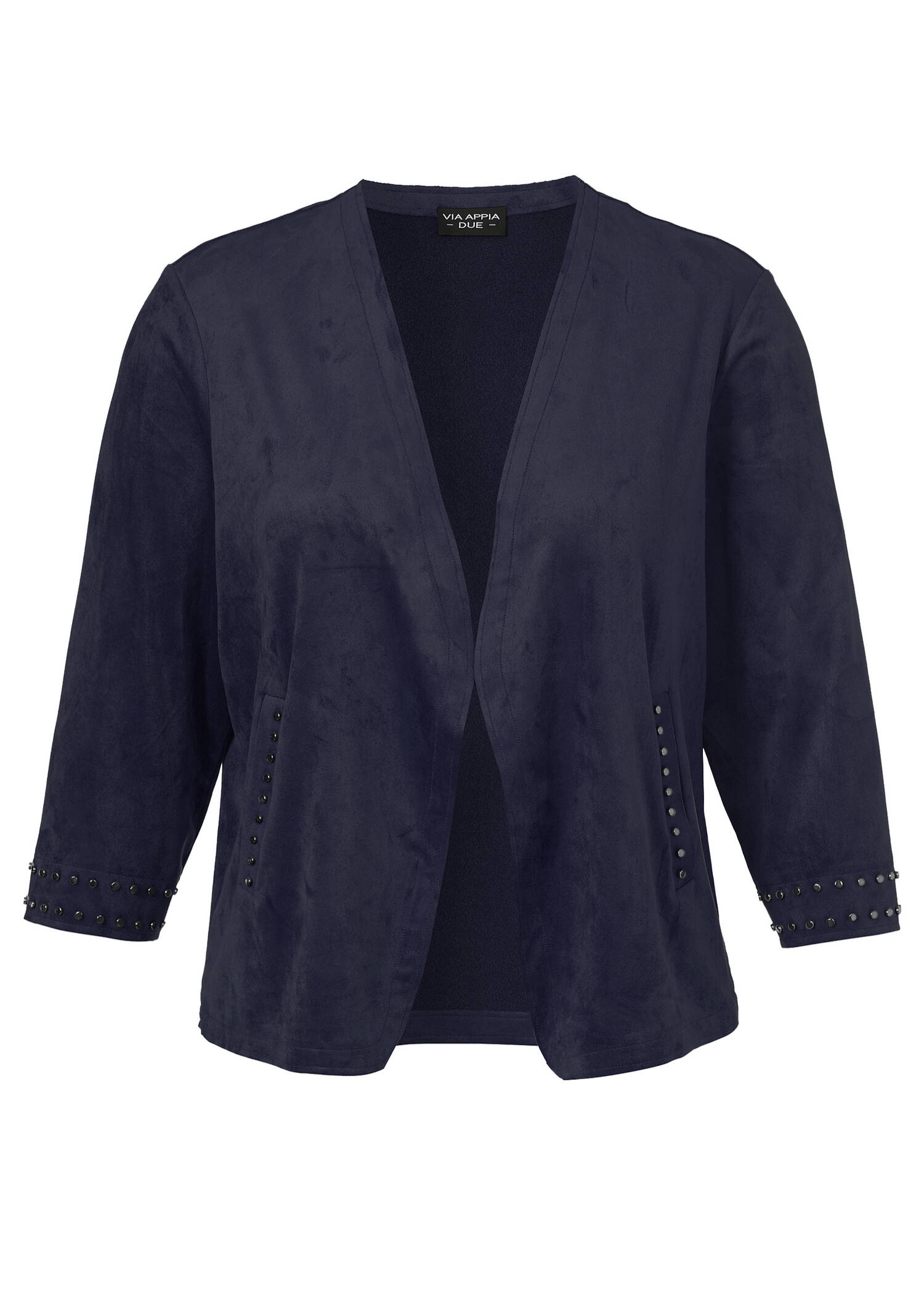 3/4-Arm Jacke im Veloursleder-Look /