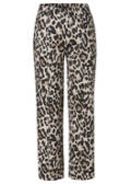 Leo-Print Schlupfhose, weite Beine /