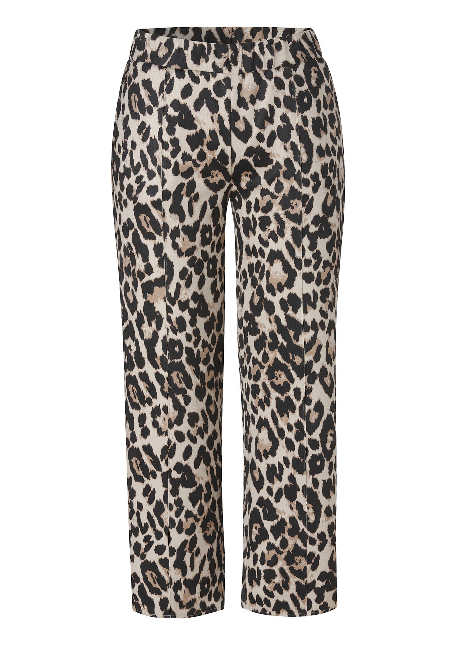 Leo-Print Schlupfhose, weite Beine /