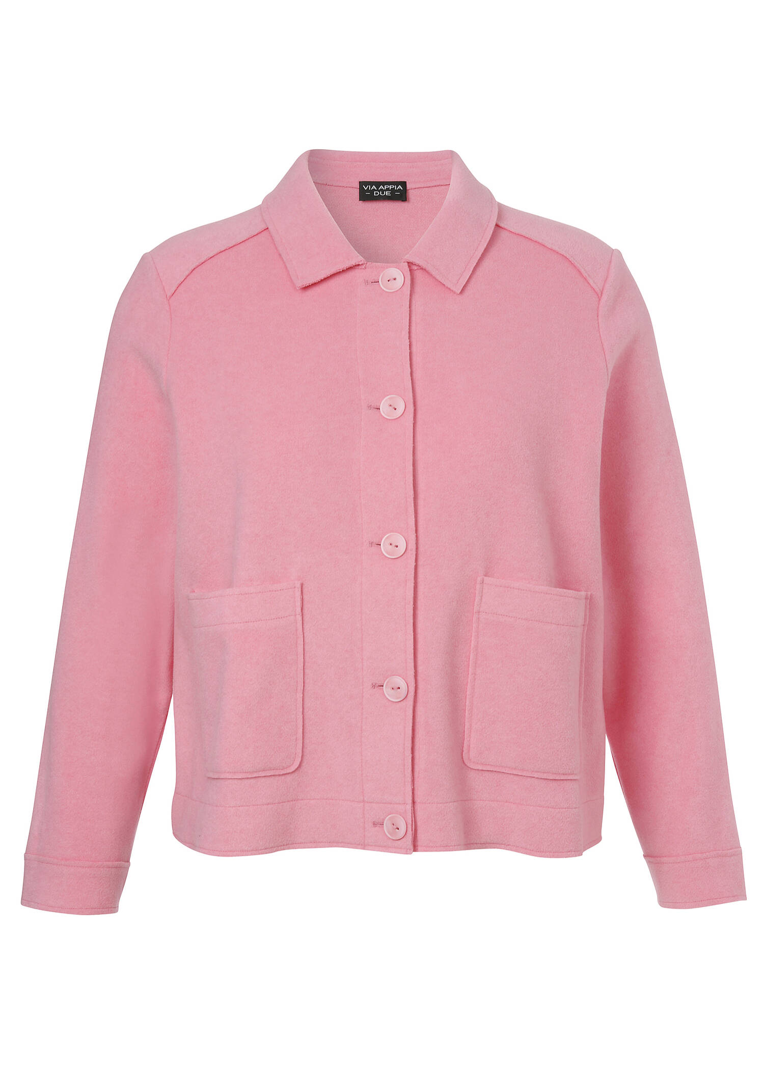 Weiche Jacke mit Kragen in Orchidee /
