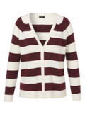 Gestreifte Feinstrickjacke /