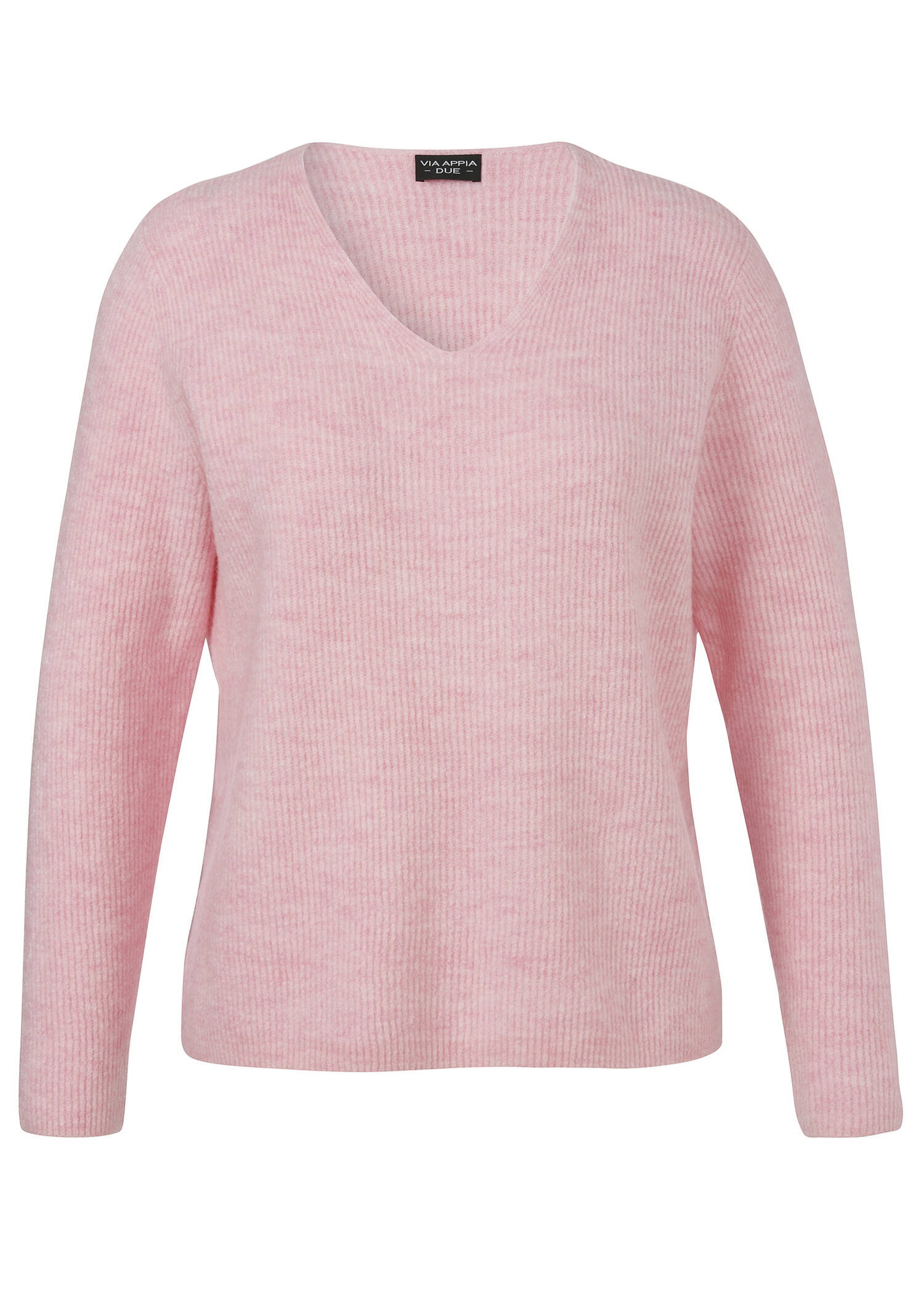 Feinstrickpullover mit Rippenstruktur /