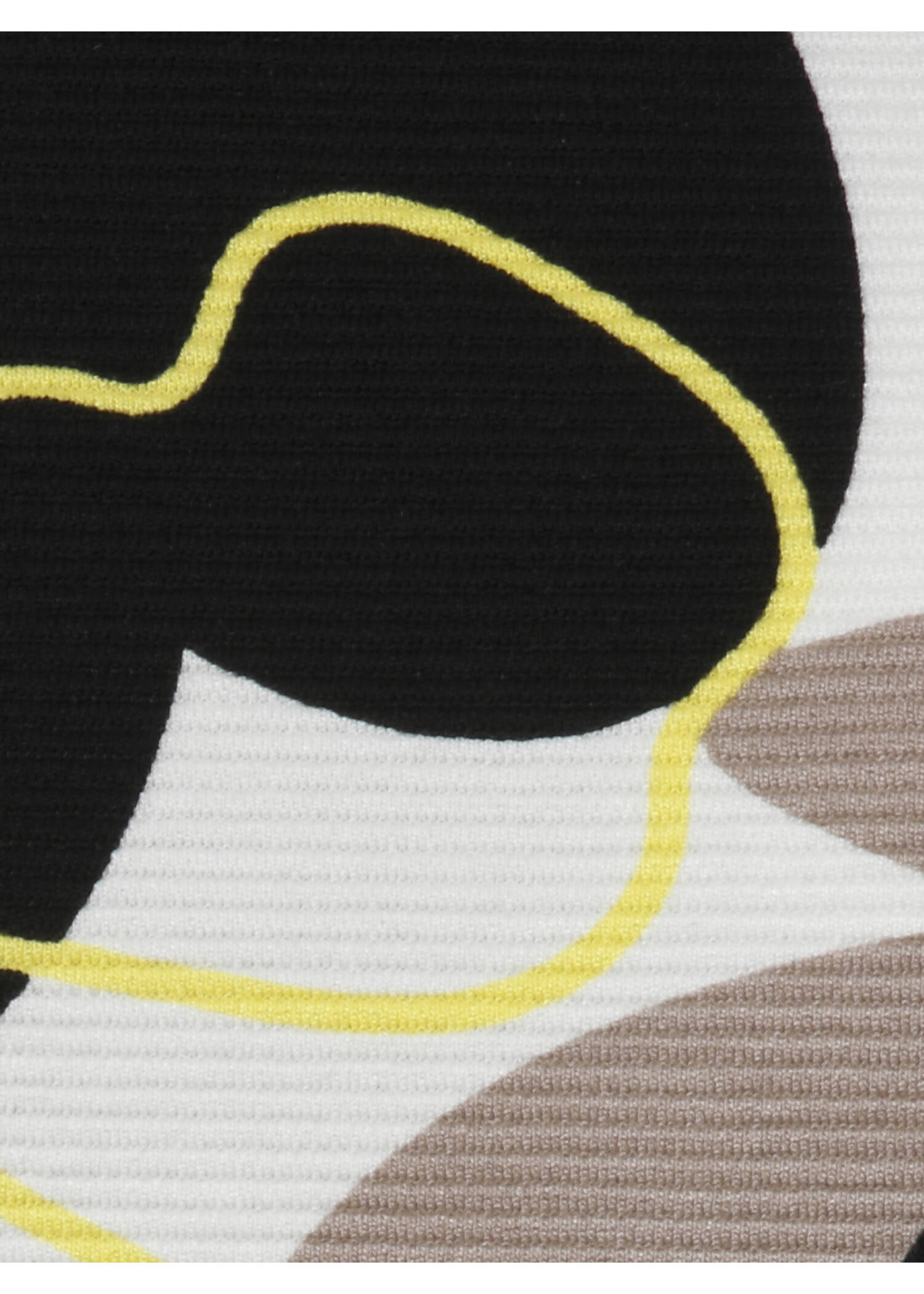 3/4-Arm Print Sweatshirt mit Rippstruktur / 