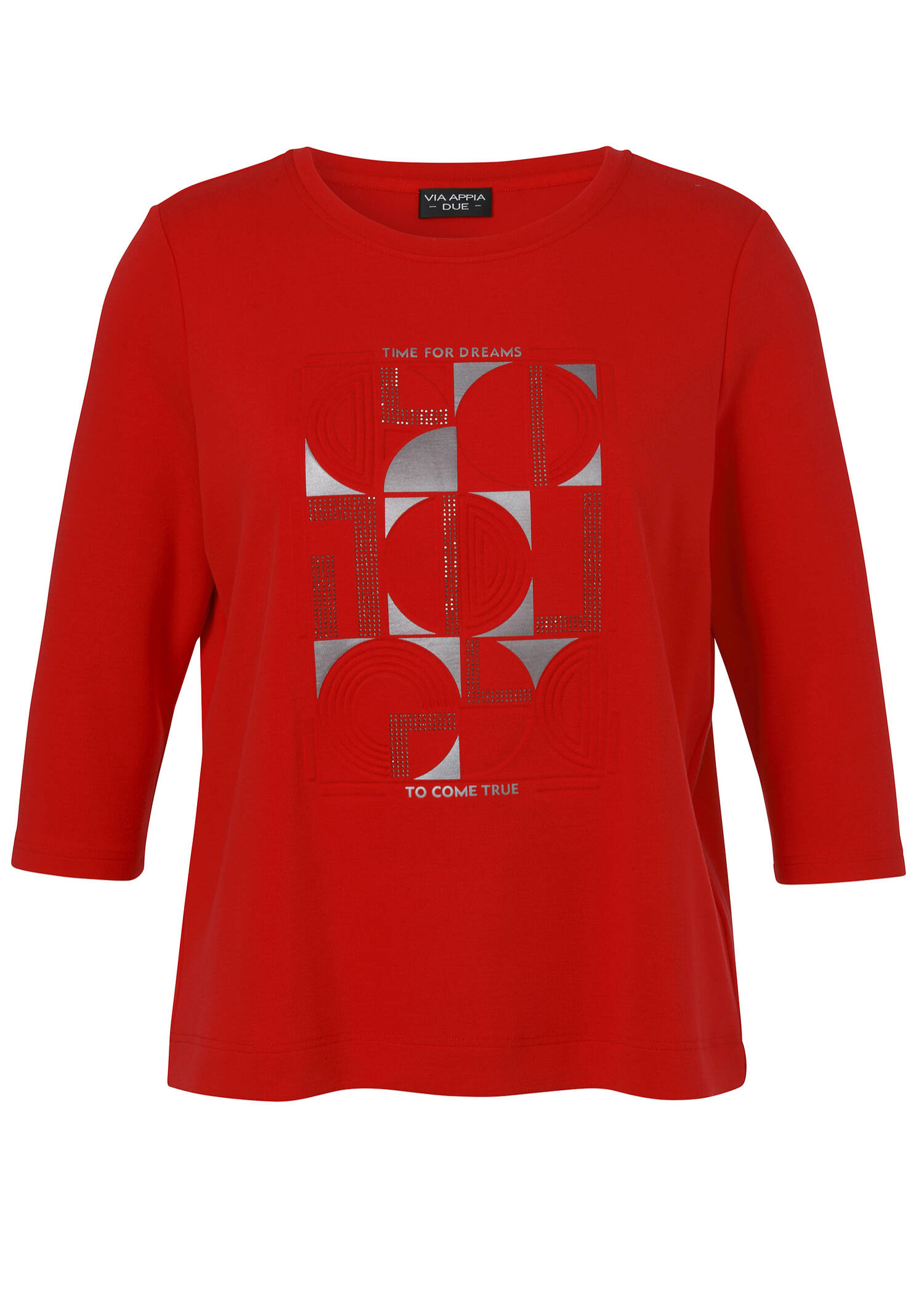 3/4-Arm Sweatshirt mit Front-Motiv / 