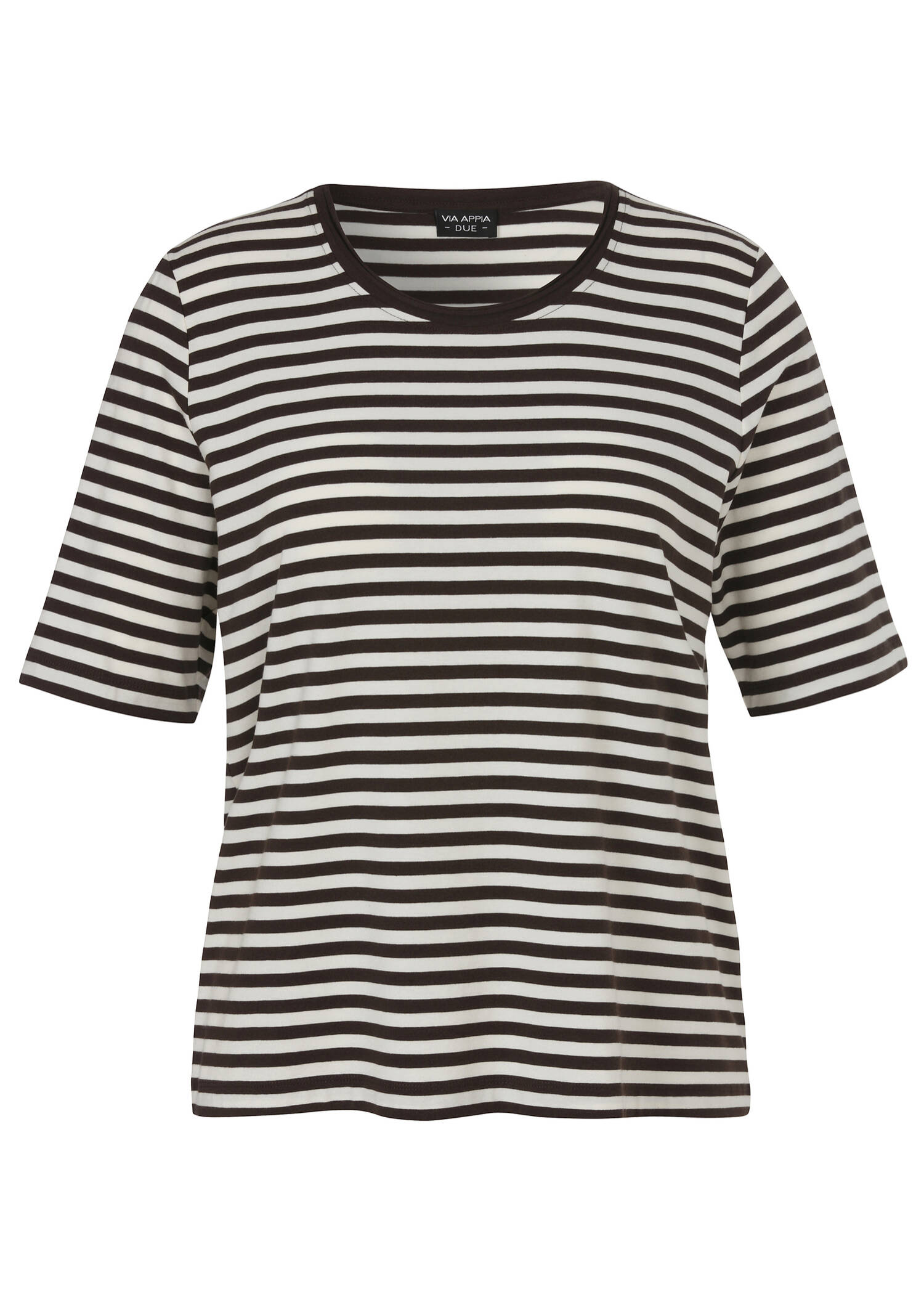 Softes Ringelshirt Mocca / Creme / 