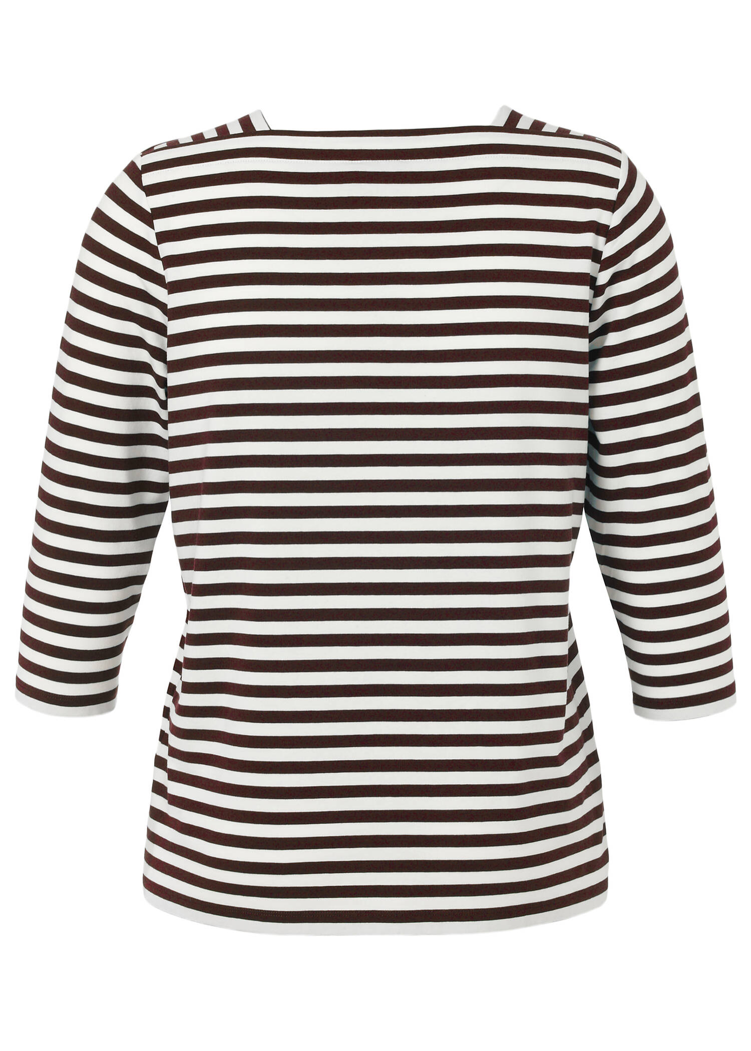 Soft fließendes 3/4-Arm Ringel-Shirt mit U-Boot-Ausschnitt /