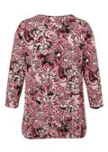 3/4-Arm Viskose-Jersey Print Shirt mit Gummizugbund /