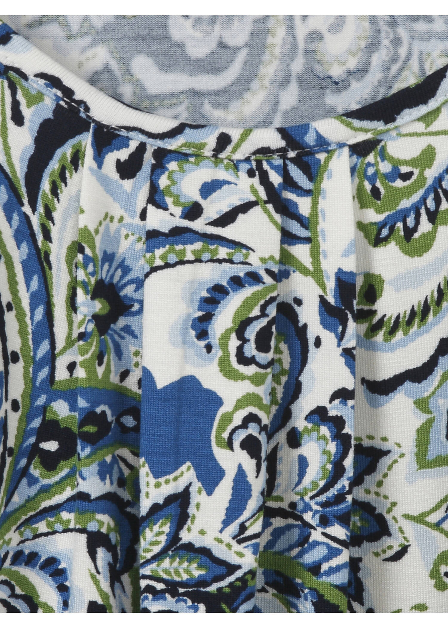 3/4-Arm Viskose-Jersey Print Shirt mit Gummizugbund /