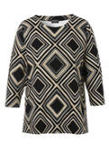 3/4-Arm Sweatshirt / leichter Pullover Karo /