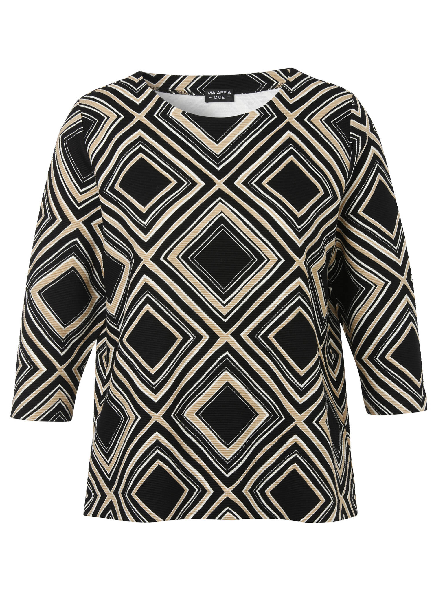 3/4-Arm Sweatshirt / leichter Pullover Karo /