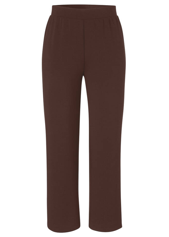 Lässig-edle Hose im Modern Jogg-Pants-Style kaffee Frontansicht