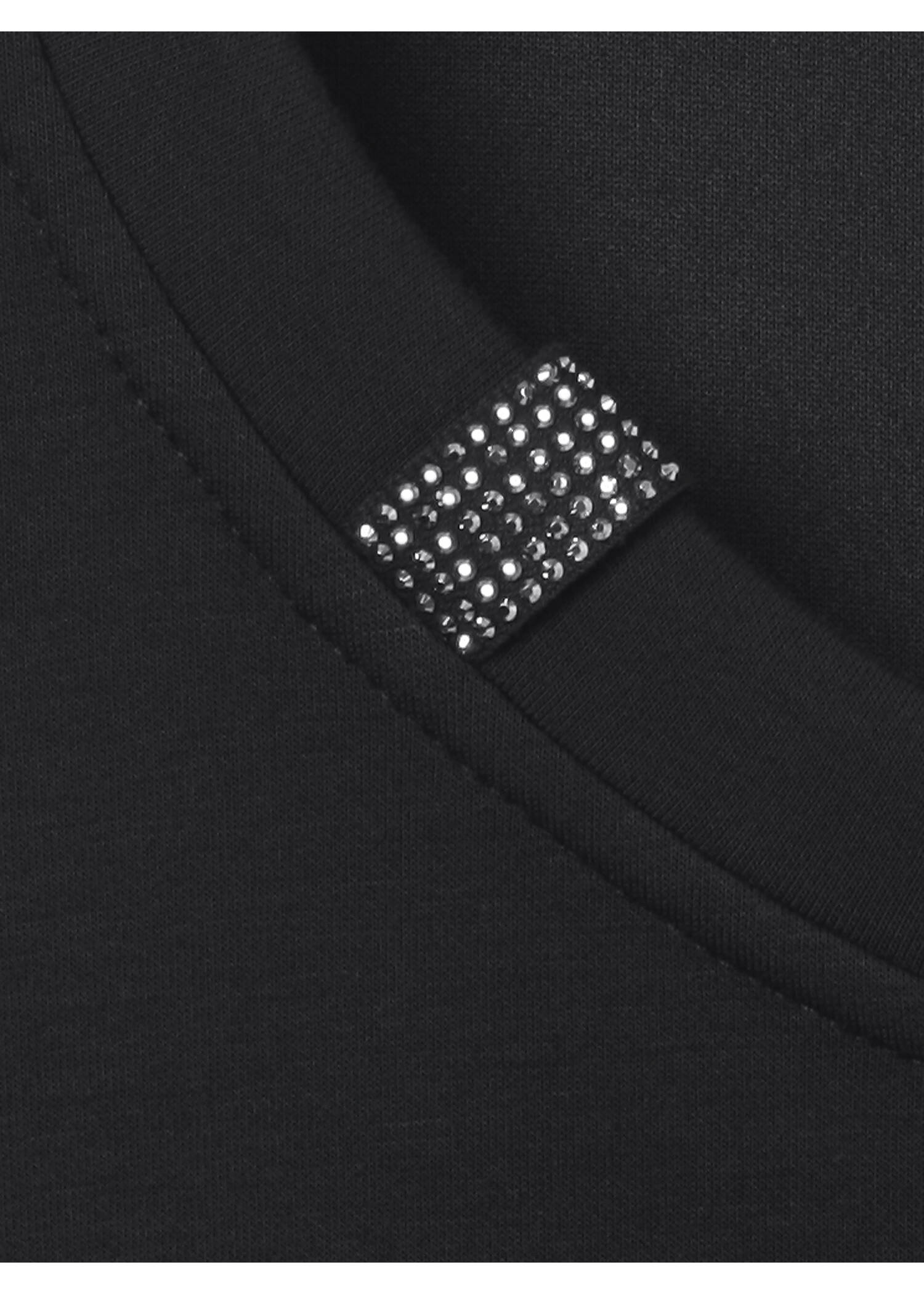 3/4-Arm Sweatshirt mit Schmuck-Details /