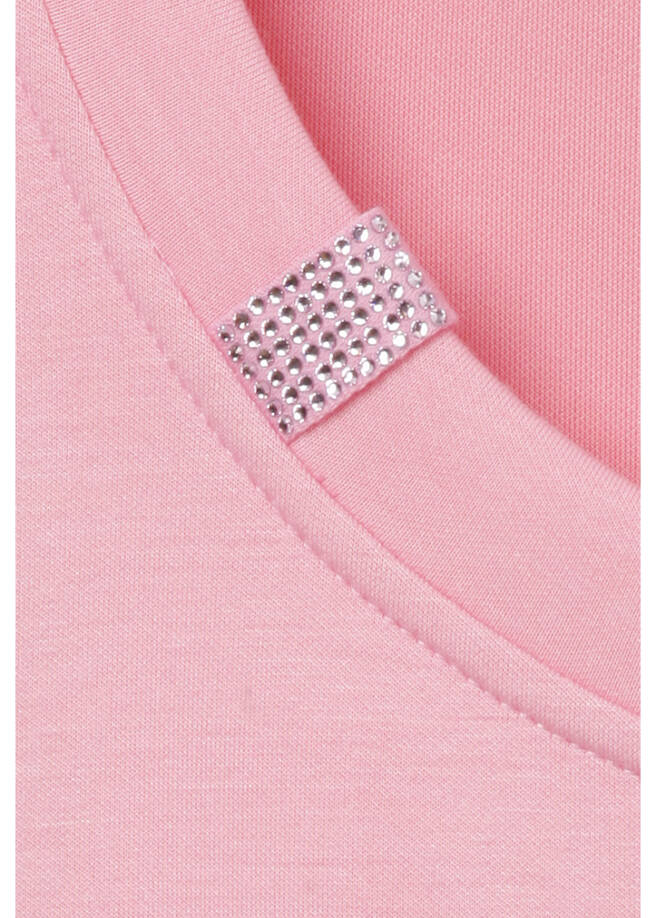 3/4-Arm Sweatshirt mit Schmuck-Details /
