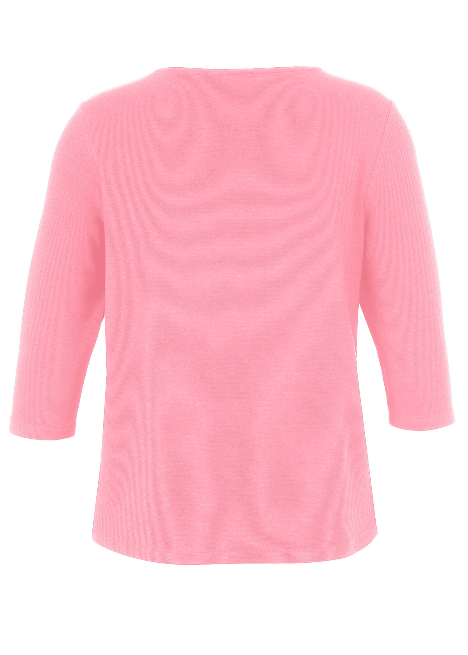 Einfarbiges 3/4-Arm Kombi-Sweatshirt mit feiner Ripp-Struktur /